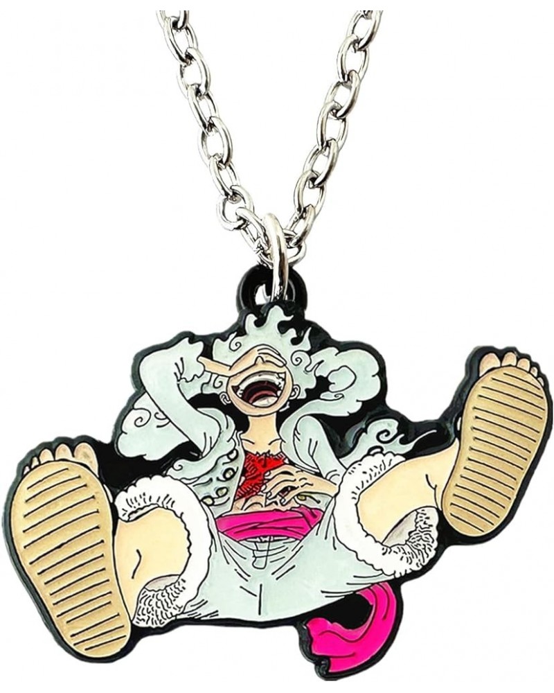 Cartoon Anime One Piec Necklace, Zinc Alloy Luffy Torque for Girls Women and Men B $9.89 Necklaces