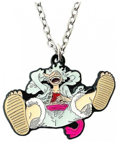 Cartoon Anime One Piec Necklace, Zinc Alloy Luffy Torque for Girls Women and Men B $9.89 Necklaces