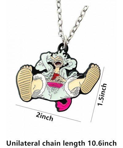 Cartoon Anime One Piec Necklace, Zinc Alloy Luffy Torque for Girls Women and Men B $9.89 Necklaces