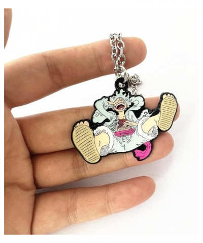 Cartoon Anime One Piec Necklace, Zinc Alloy Luffy Torque for Girls Women and Men B $9.89 Necklaces