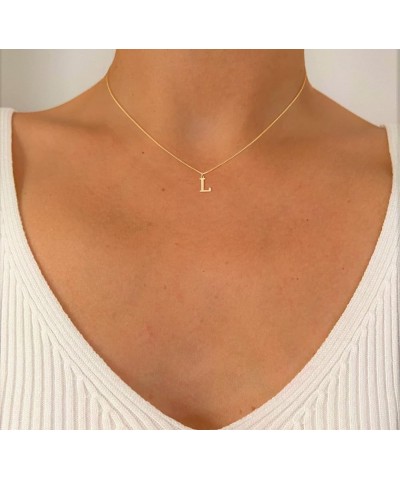 Gold Initial Necklaces for Women Girls, Dainty Gold Letter Necklace Tiny A-Z Pendant Choker Necklace Trendy Cute Personalized...