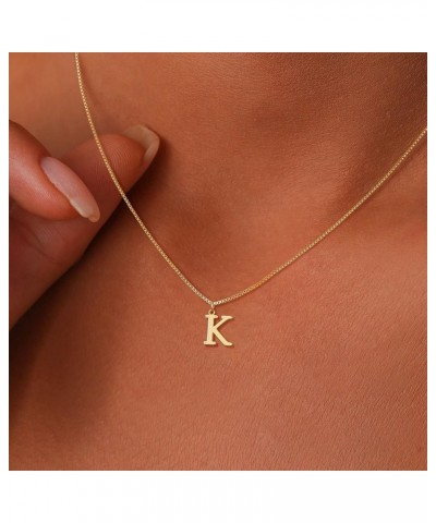 Gold Initial Necklaces for Women Girls, Dainty Gold Letter Necklace Tiny A-Z Pendant Choker Necklace Trendy Cute Personalized...